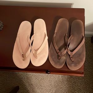 Rainbow sandals, 2 pair, fits size 8